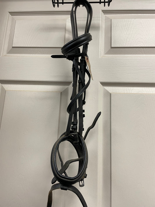 F black padded dressage bridle