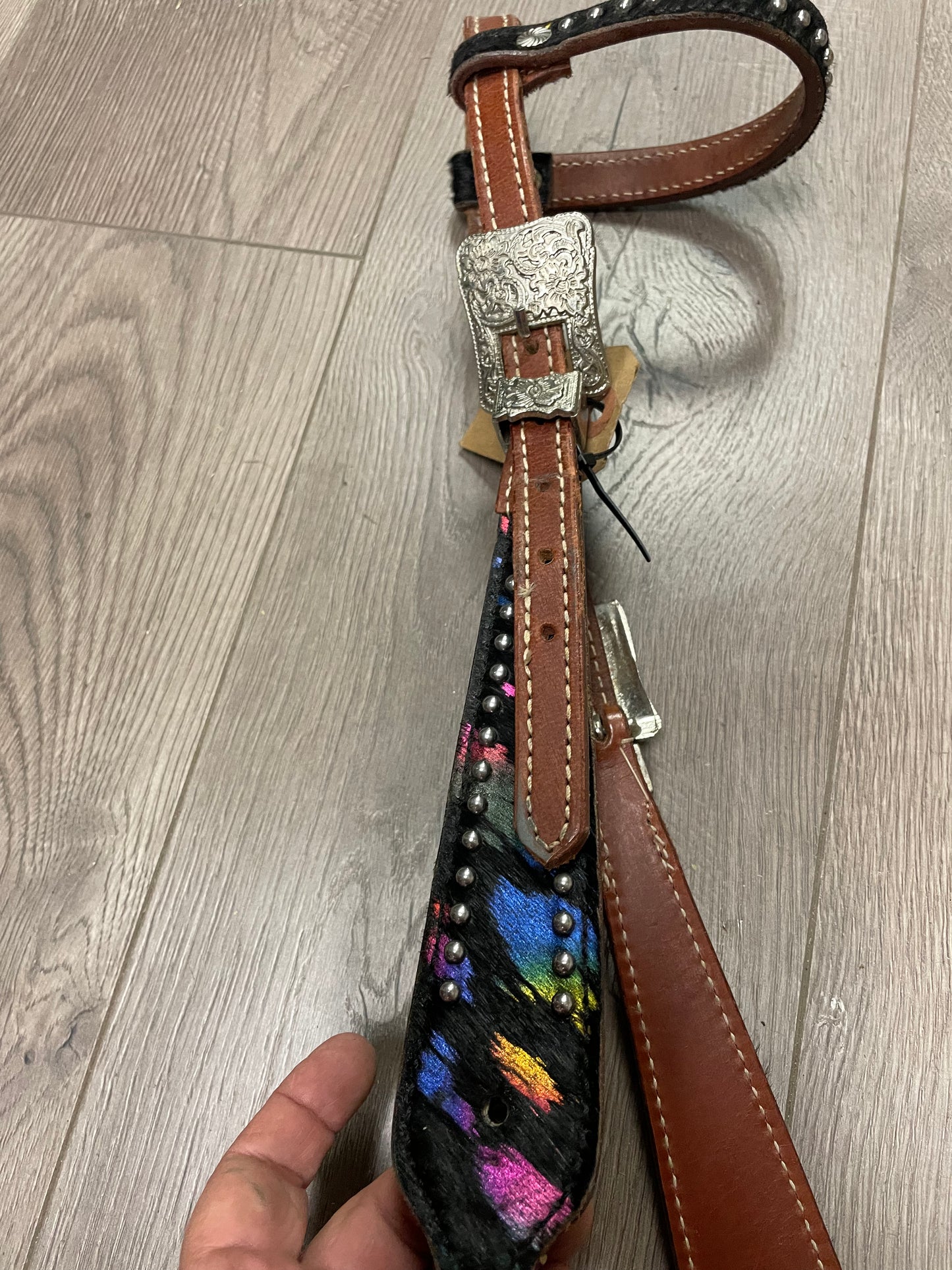 One Ear multi-colored Headstall