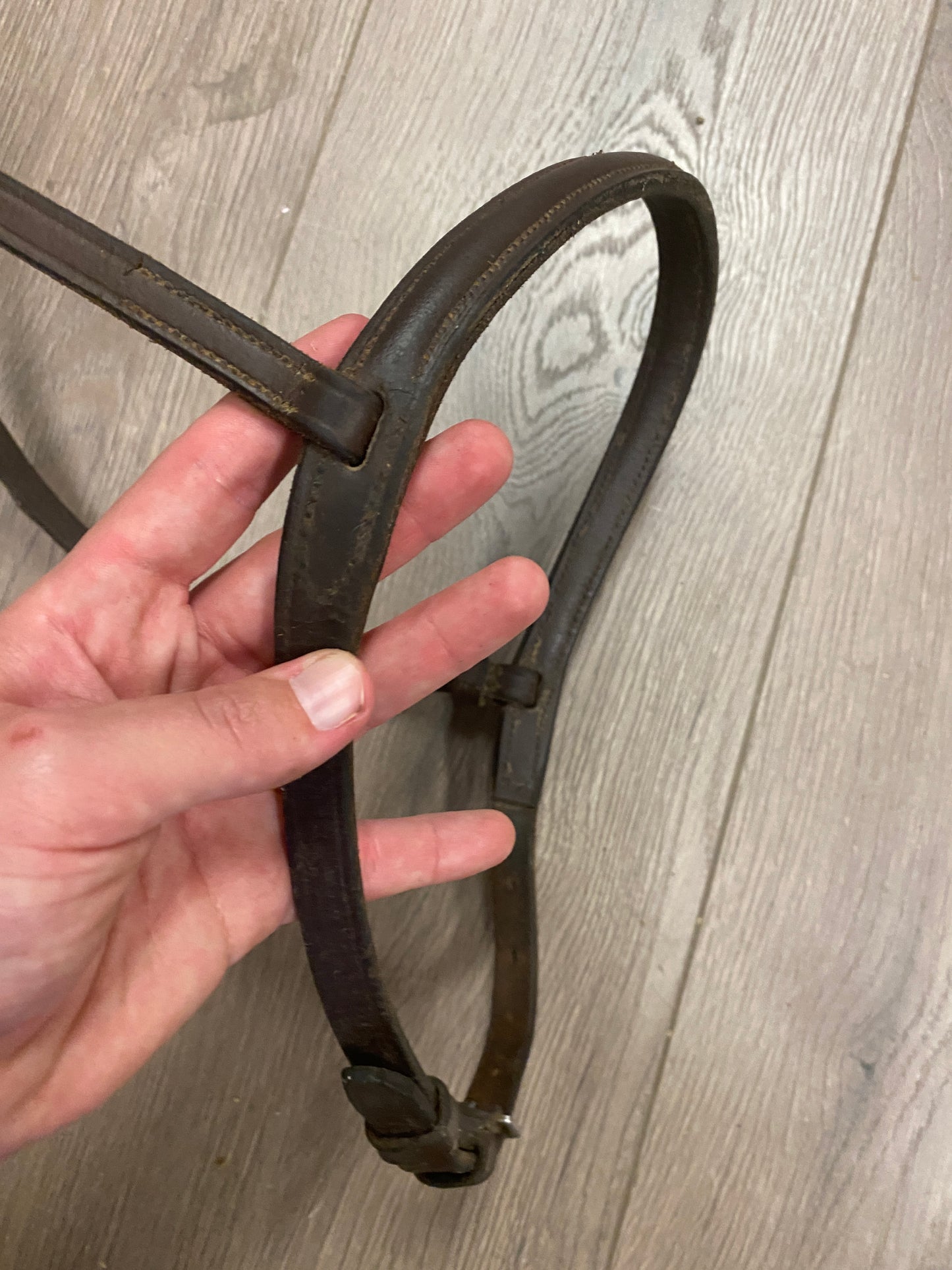 Full/Horse Plain Brown Noseband