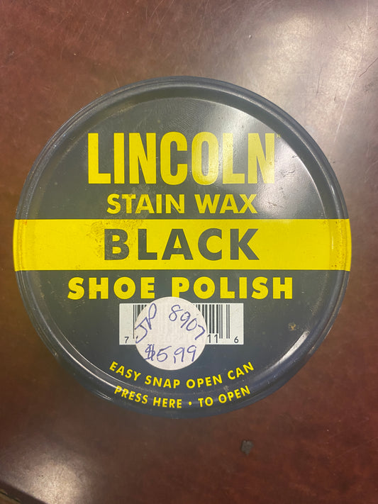 Black Lincoln Stain Wax Shoe Polish