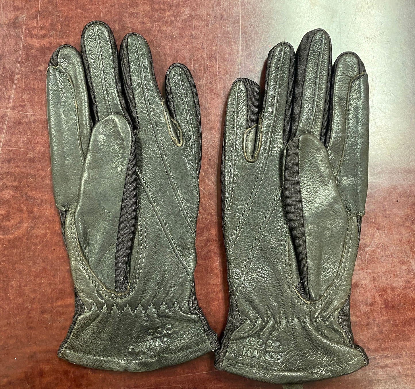 Small Good Hands Black Leather Gloves