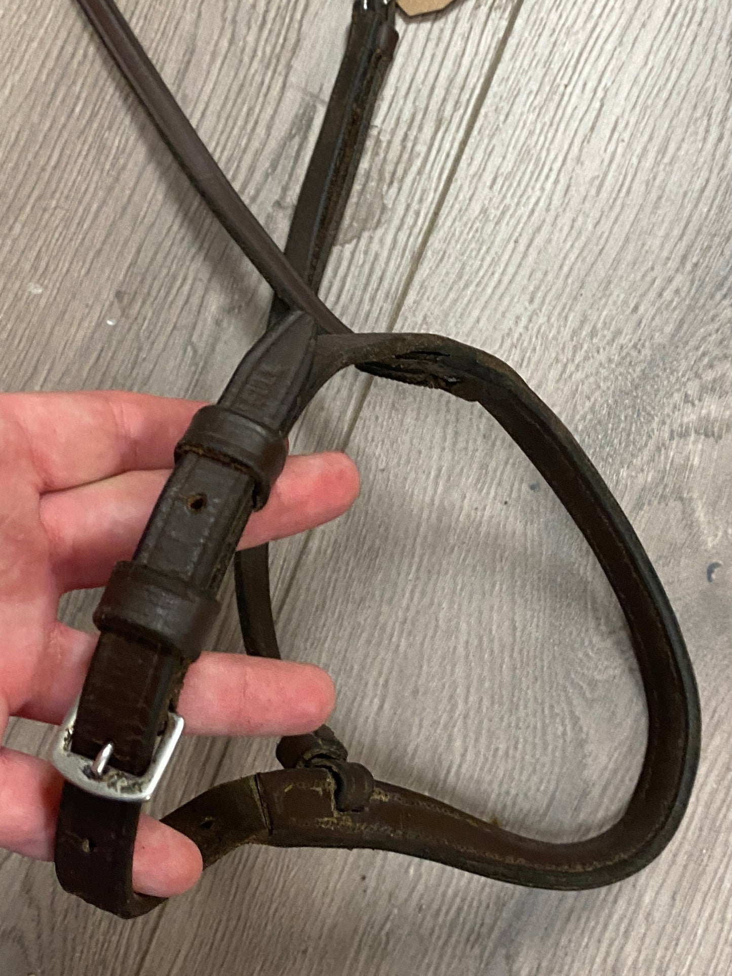 Full/Horse Plain Brown Noseband