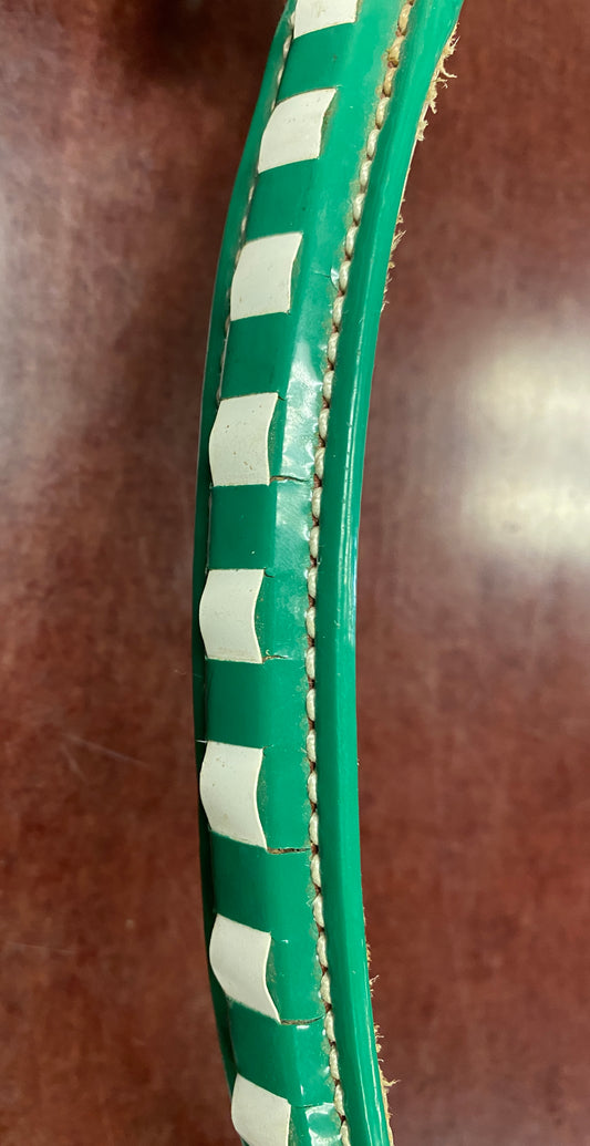 Pony Green/White Browband