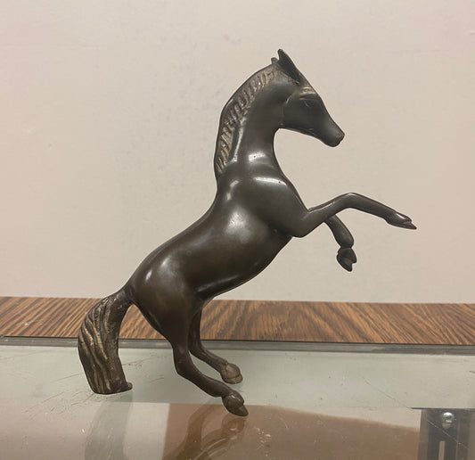 Vintage Brass Rearing Horse