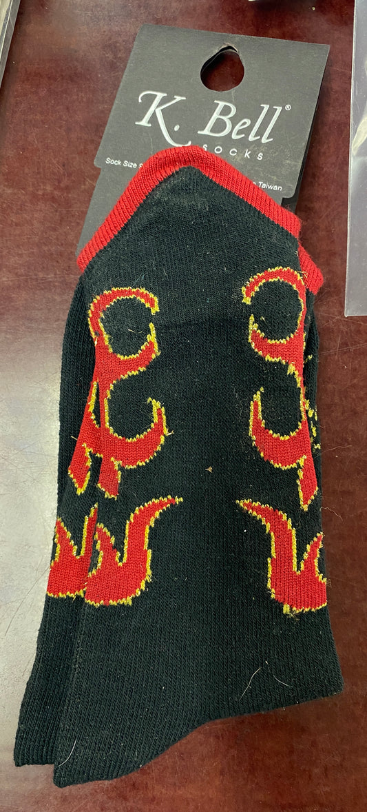 Red/Black K. Bell Socks