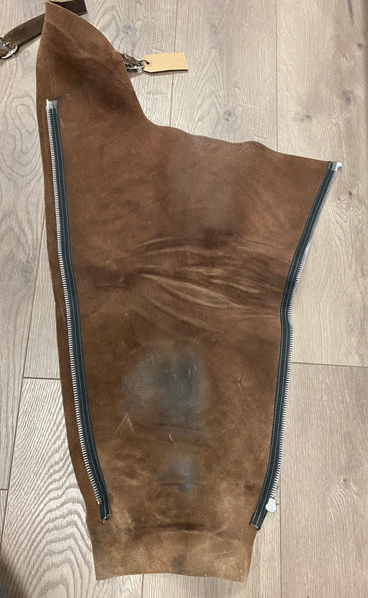 XS Brown Leather Chaps