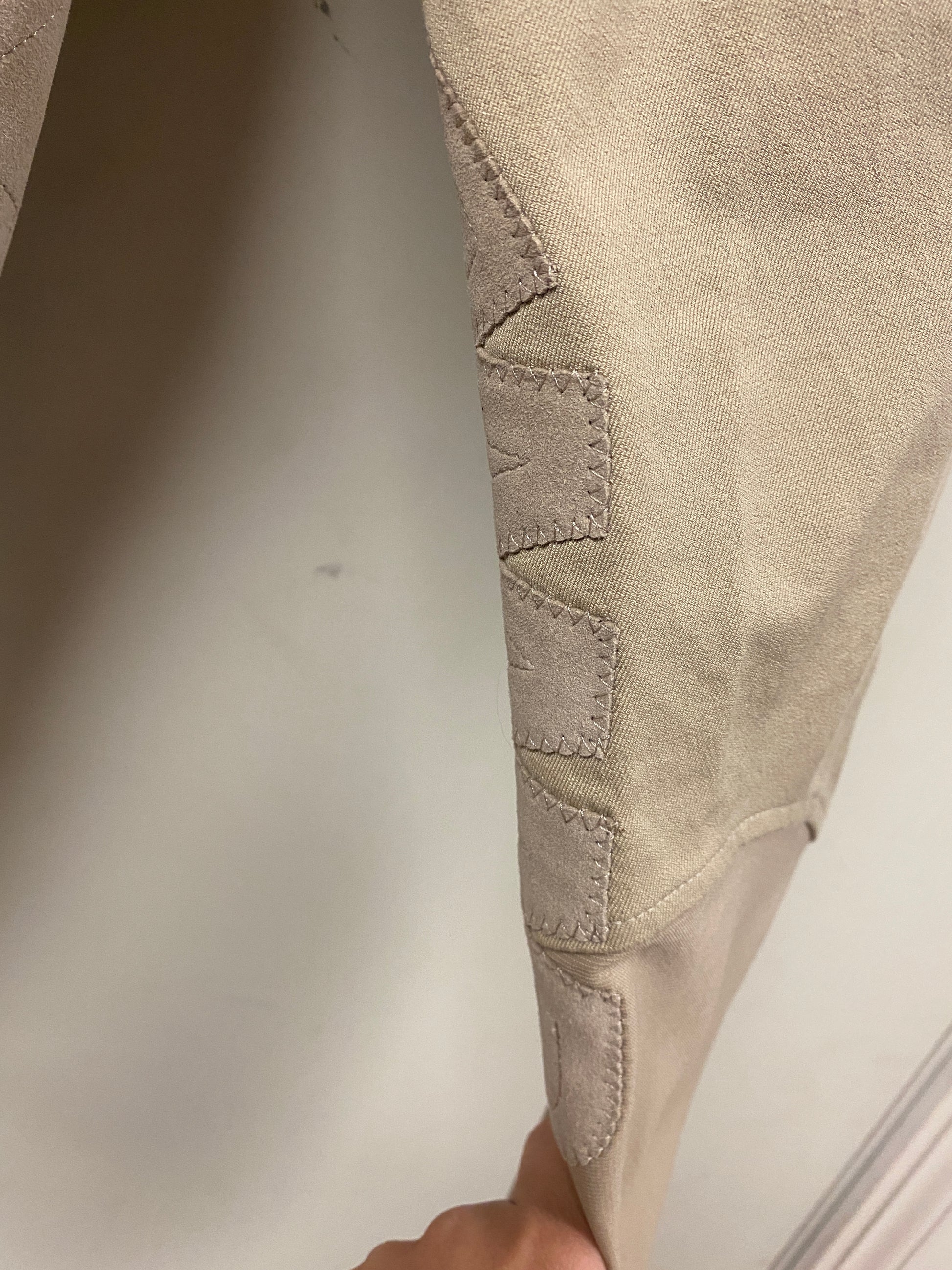 Kid's Heritage Knee Patch Breech Pants in Tan Cotton Twill, Size: 10  Regular by Ariat