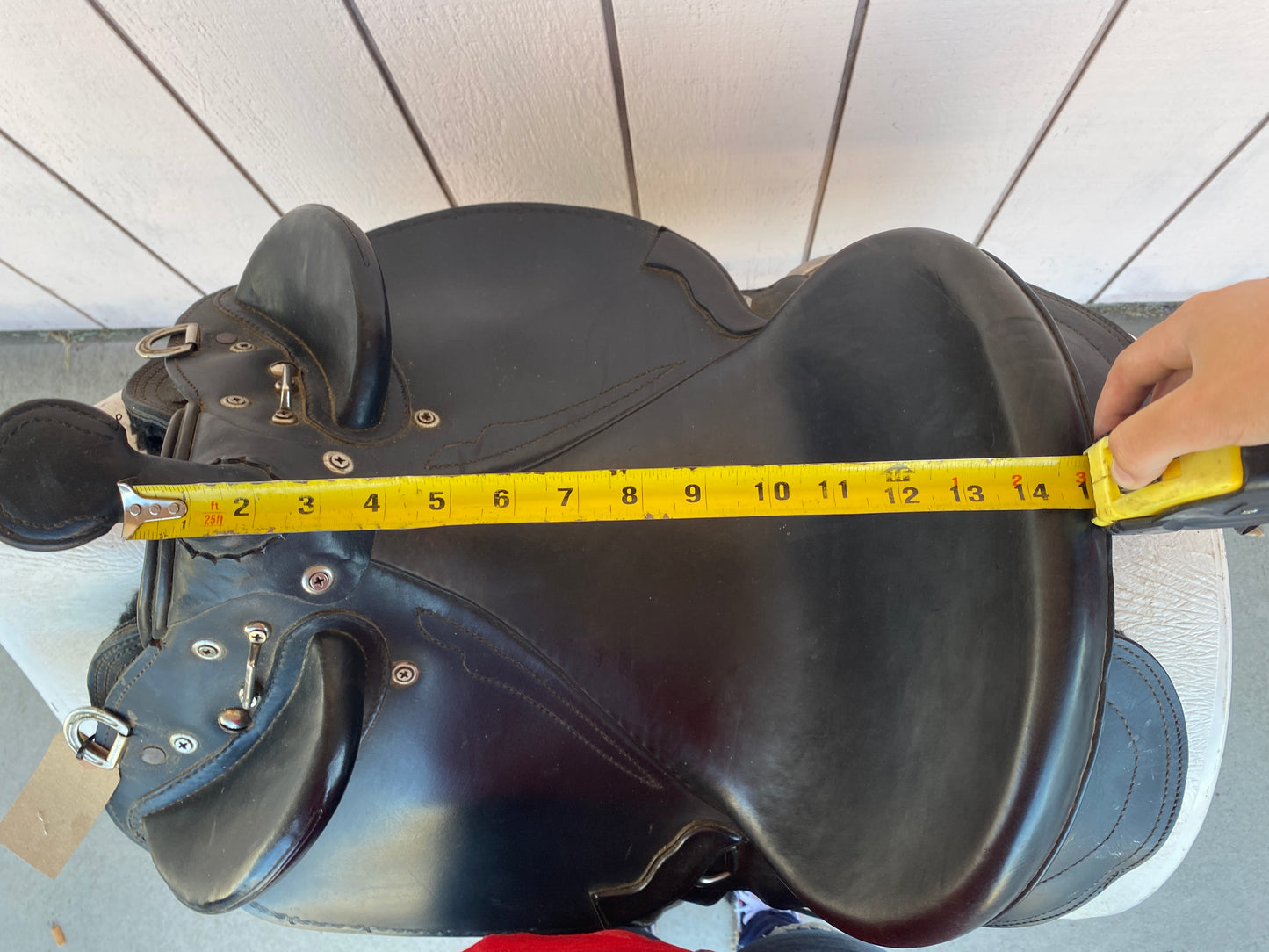 15” MusterMaster Black Australian Stock Saddle with Horn